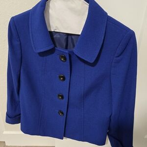 Women's Tahari Blue Button-Up Jacket